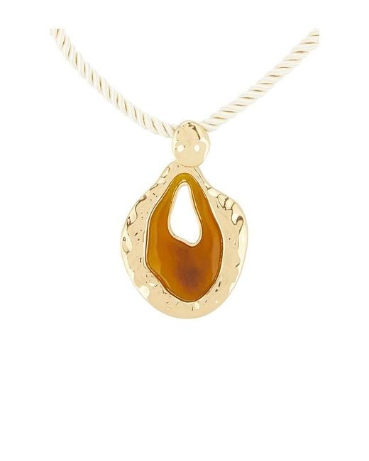 Ettika White Acrylic Pendant Necklace