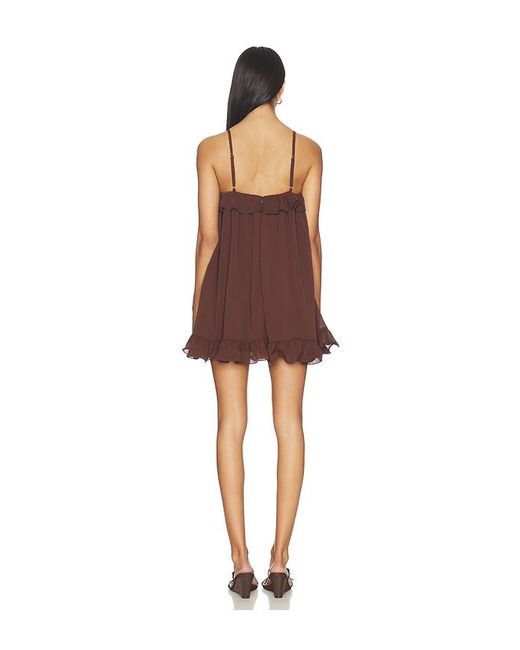 Runaway the Label Red Kristia Flounce Ruffle Mini Dress