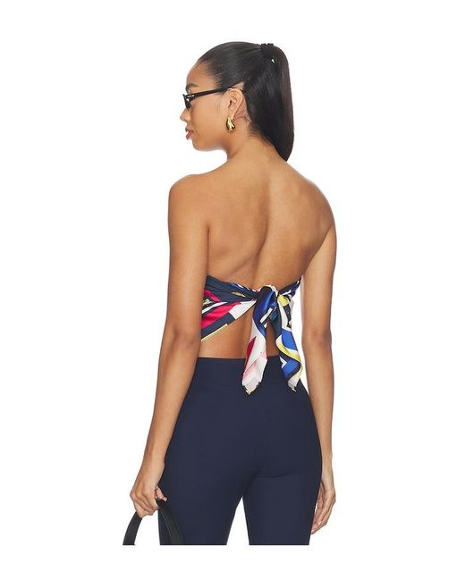 SER.O.YA Blue Hark Satin Top