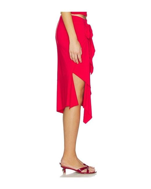 Lioness Red Rendezvous Midi Skirt