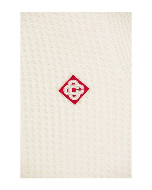 Casablanca White Waffle Hoodie