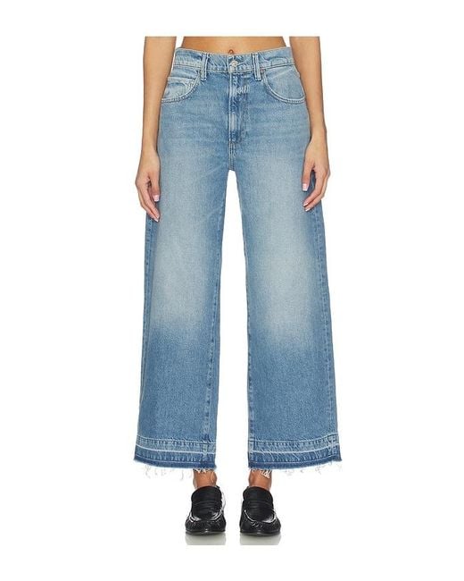 PAIGE Blue Arellia Ankle Undone Hem Jeans