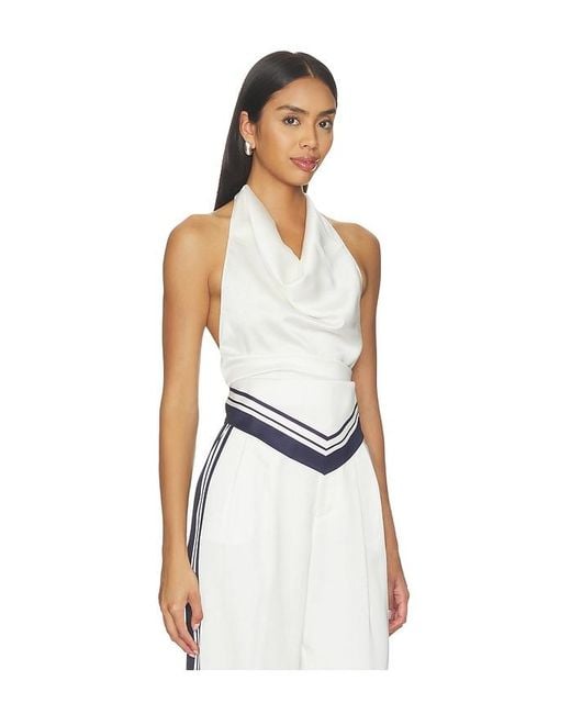 SER.O.YA Blue Nicola Satin Top