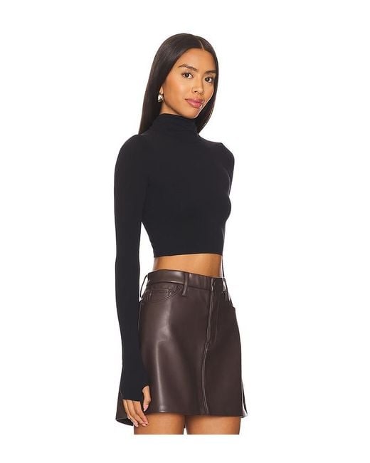 Commando Black Mockneck Ballet Crop Top