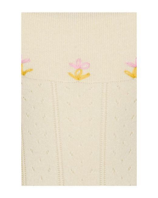 Mirror Palais White Tulip Midi Dress