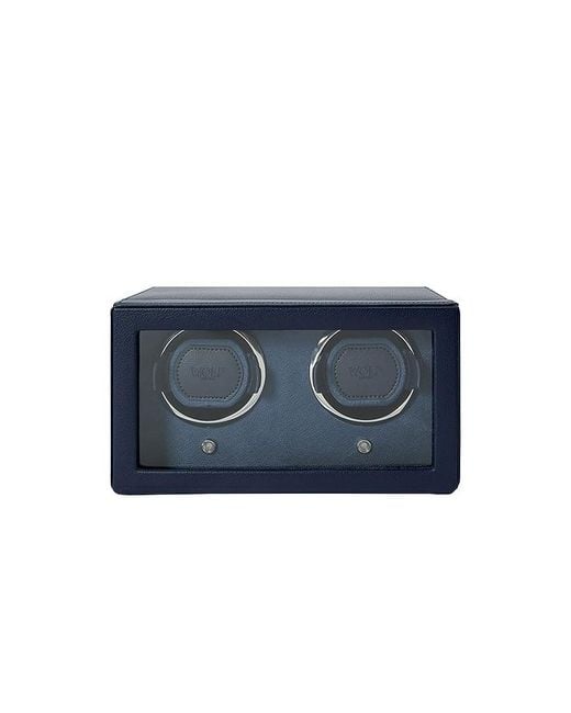 Wolf Blue Cub Double Watch Winder With Cover