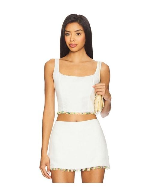Amanda Uprichard White Jace Top