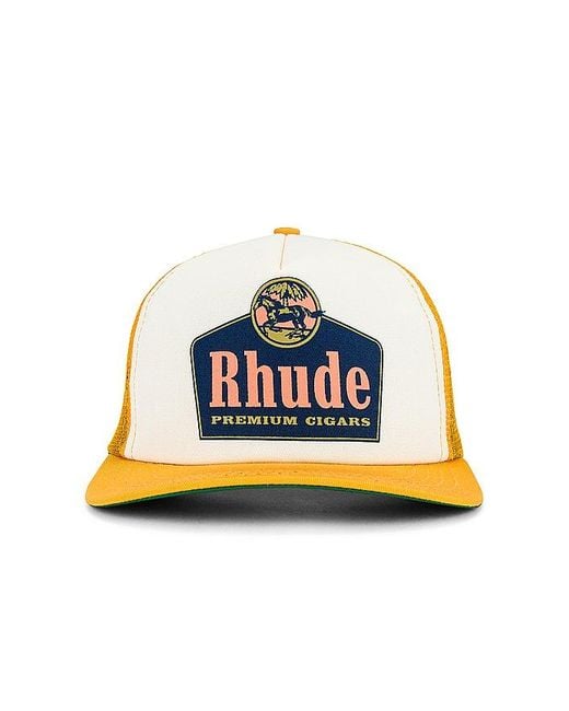 Rhude Yellow Cigars Trucker Hat for men