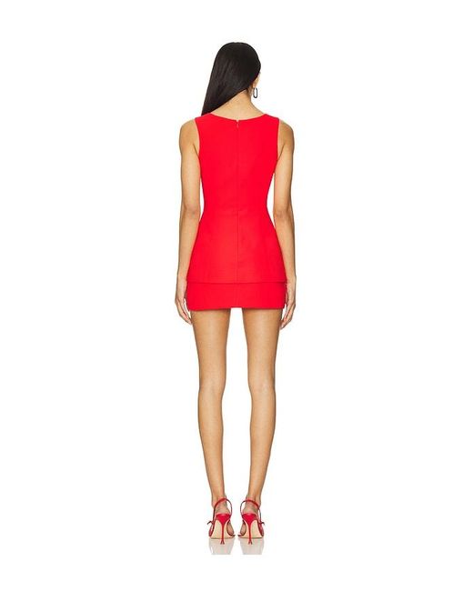 Amanda Uprichard Red Maven Skort Romper