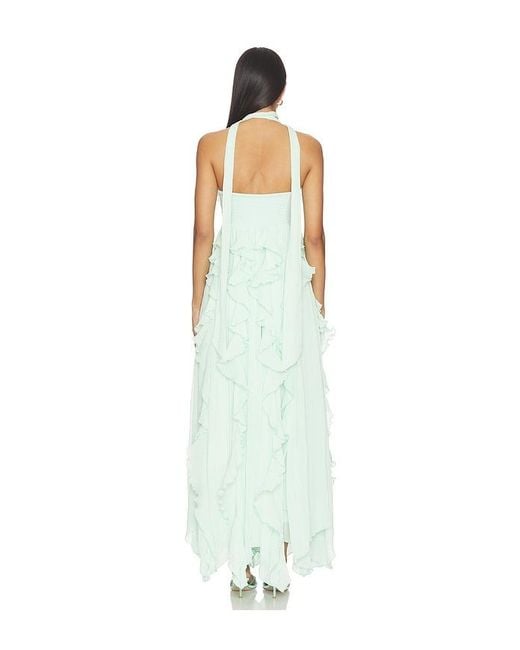 Show Me Your Mumu White Gemma Ruffle Maxi Dress