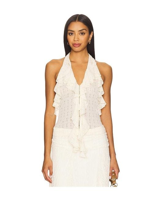 MORE TO COME Women's Natural Marilou Halter Top