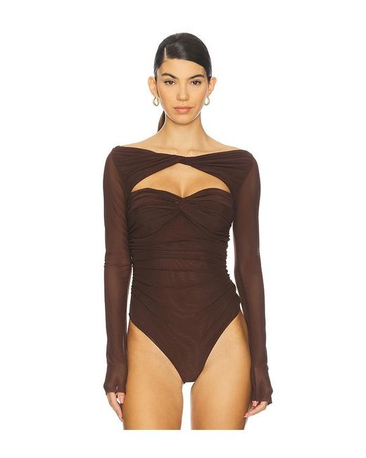 MAJORELLE Black Eleanora Bodysuit