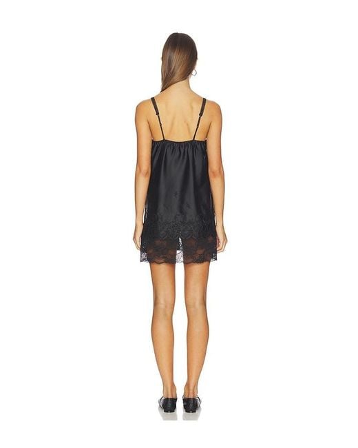 Frankie's Bikinis Black First Crush Satin Mini Dress