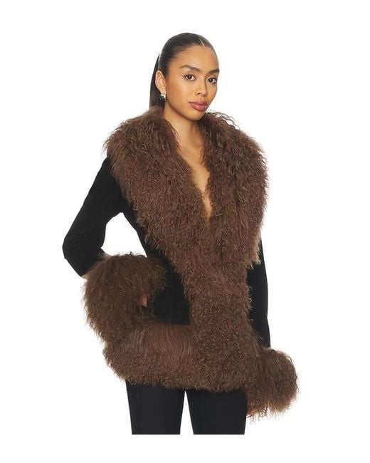 Susanna Chow Brown Dorothy Suede Coat