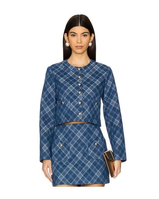 Amanda Uprichard Blue Maven Jacket