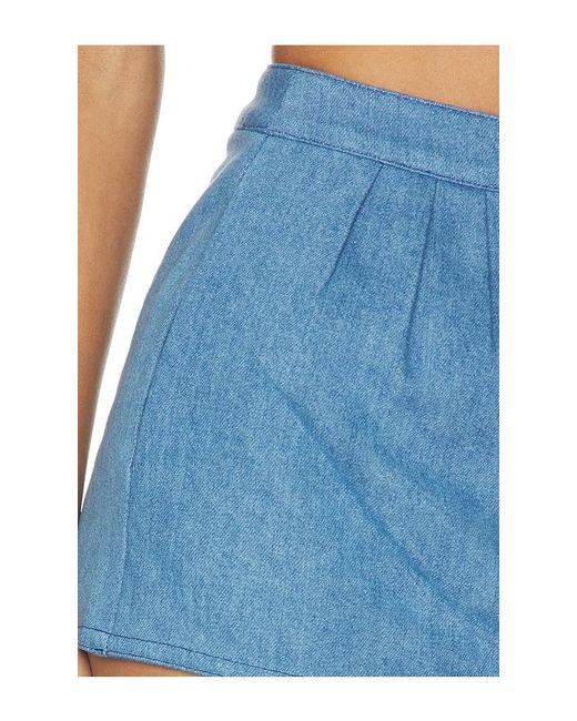 Lovers + Friends Blue Mabel Denim Skort
