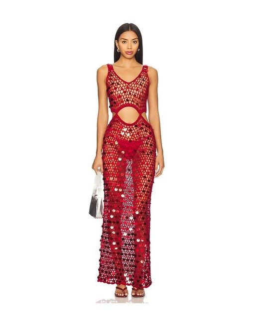 superdown Red Elena Maxi Dress
