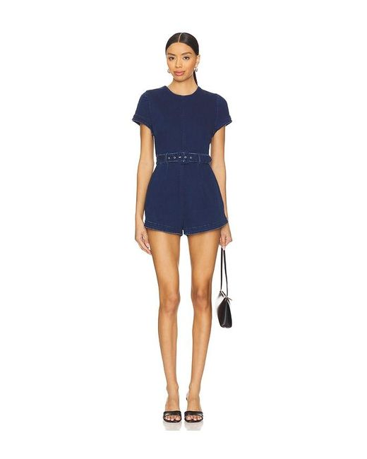 Free People Blue X Revolve Charlotte Denim Romper