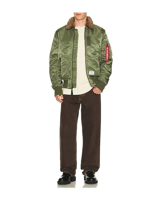 Alpha Industries Green B-15 Mod Flight Jacket for men