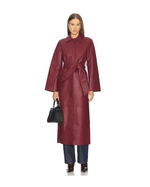 SRG Red Reggie Leather Coat