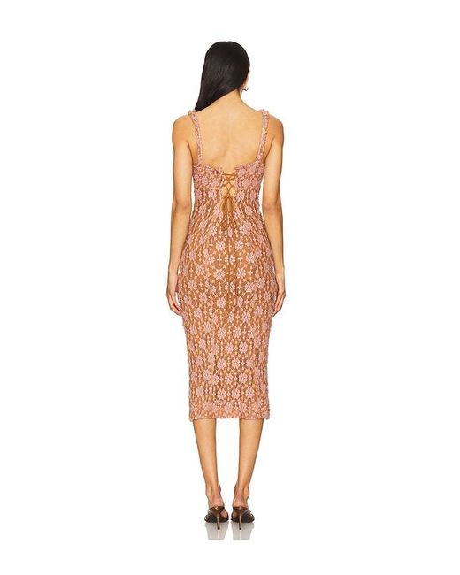 Free People Multicolor Lucinda Lace Midi Dress