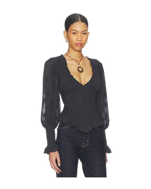 Free People Black X Revolve Smocked