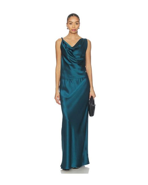 Leset Blue Barb Bias Skirt
