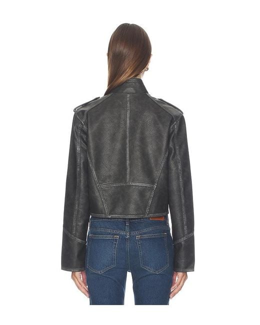 Free People Black X We The Free Ryland Faux Band Jacket
