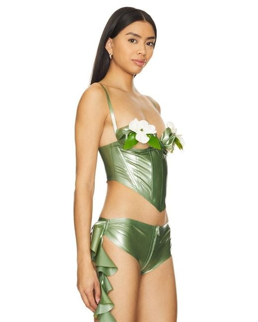 Miami latex corset POSTER GIRL de color Green