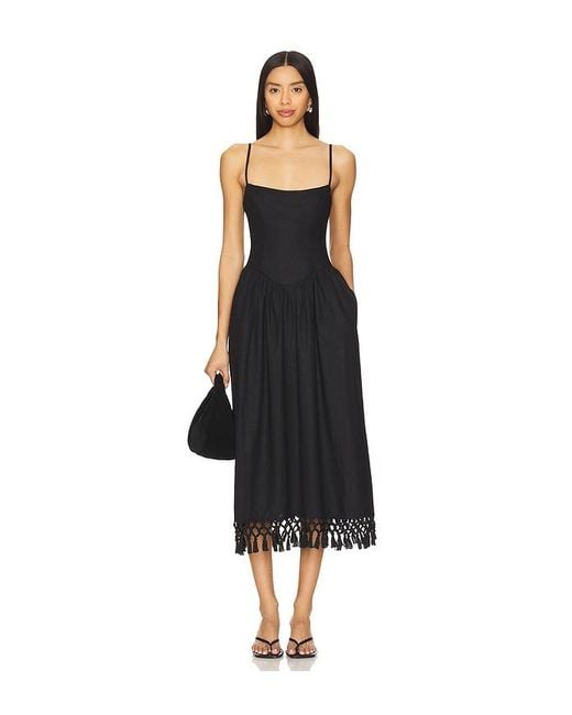 Tularosa Black Lexi Midi Dress