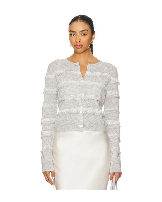 LoveShackFancy White Claralise Cardigan