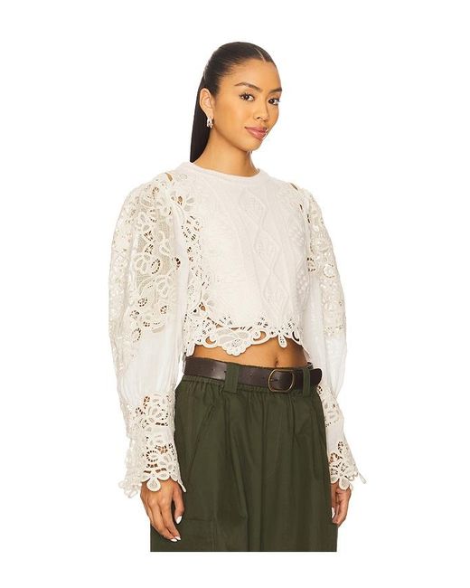 Sea Natural Vania Lace Combo Sweater