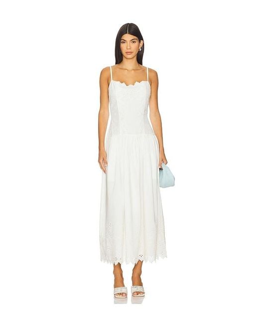 Tularosa White Ava Midi Dress