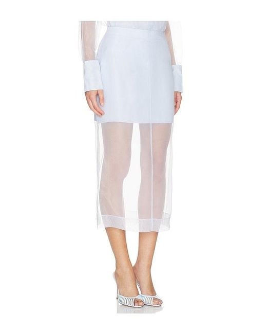 Jonathan Simkhai White Dana Midi Skirt