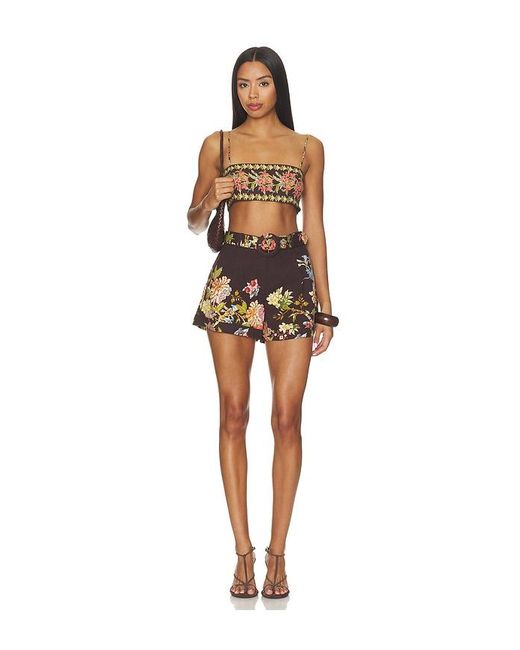 Hemant & Nandita Black Shorts With Buckle Belt