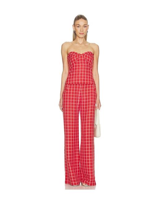 Amanda Uprichard Red Saddler Pants