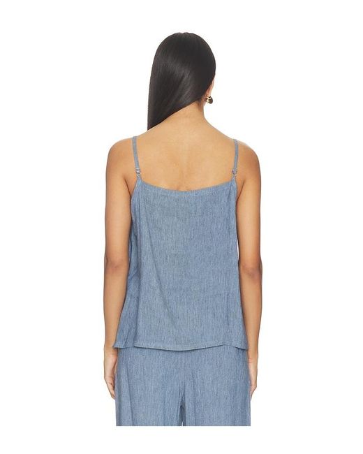 Theory Blue Denim Apron Top