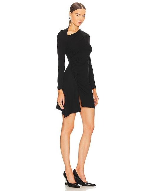 Enza Costa Black X Revolve Italian Jersey Slash Mini Dress