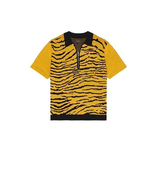 Beams Plus Polohemd Half in Orange für Herren