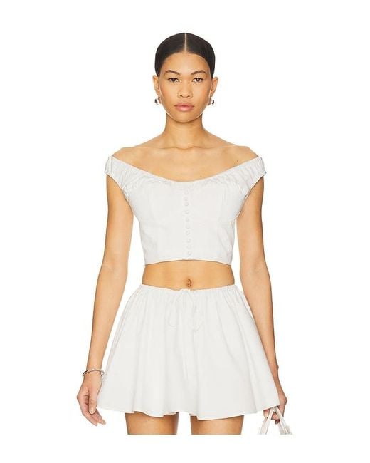 MAJORELLE White Clarissa Top