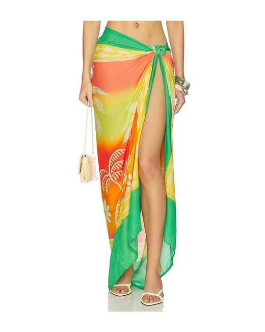 Maaji Green Tropical Landscape Isla Print Sarong