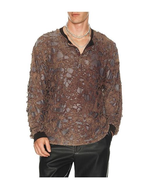 DIESEL Brown T-Overt Long Sleeve Tee for men