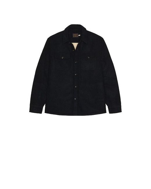 Faherty Brand Black Range Fleece Lined Shacket for men