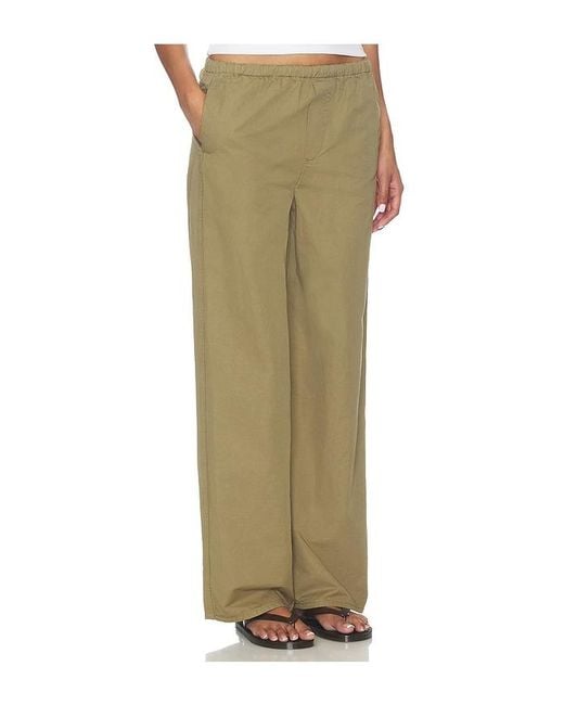 GRLFRND Green Kacey Pull On Wide Leg