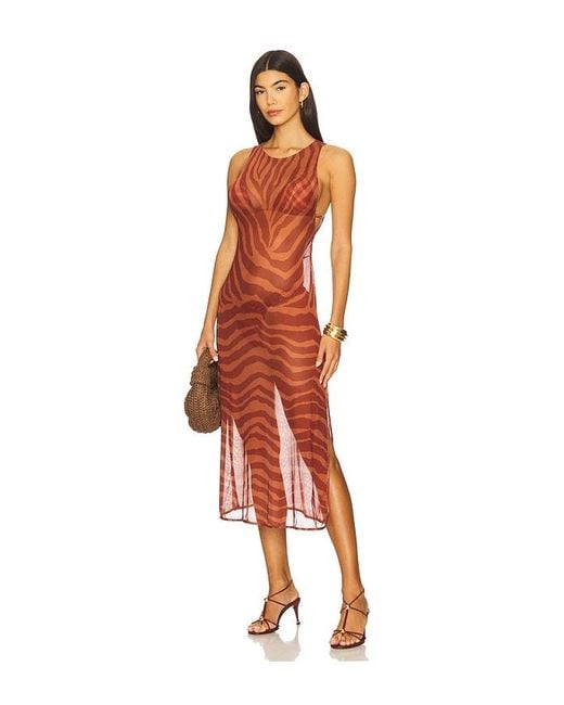 ViX Orange Twist Long Cover Up