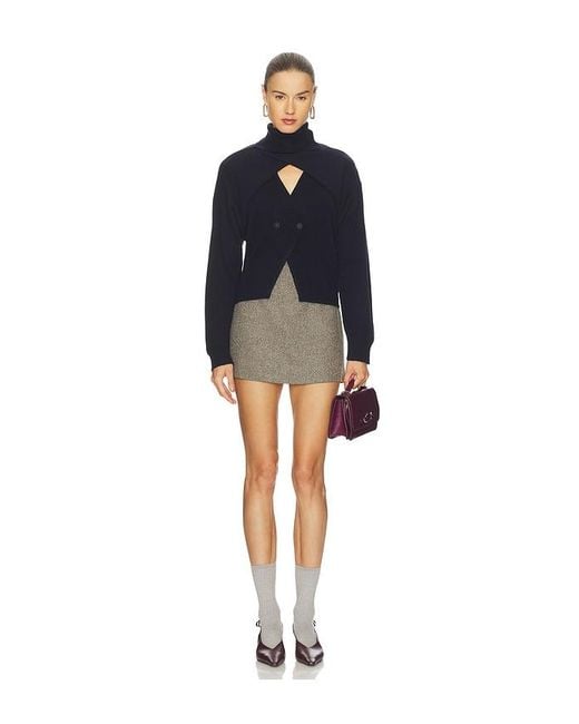 NAADAM Blue Cashmino Vest Set With Reversible Bolero