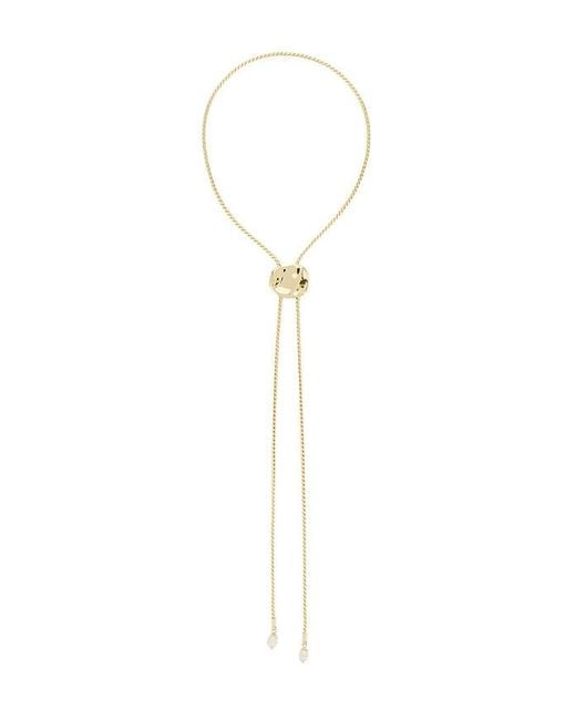 Ettika White Liquid Lux Bolo Lariat Necklace