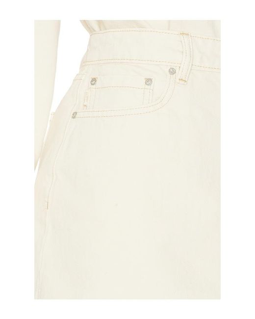 DL1961 White Dl Alma Denim Mini Skirt