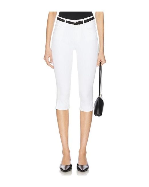 Mother White The Stunner Zip Bunny Snip Jeans