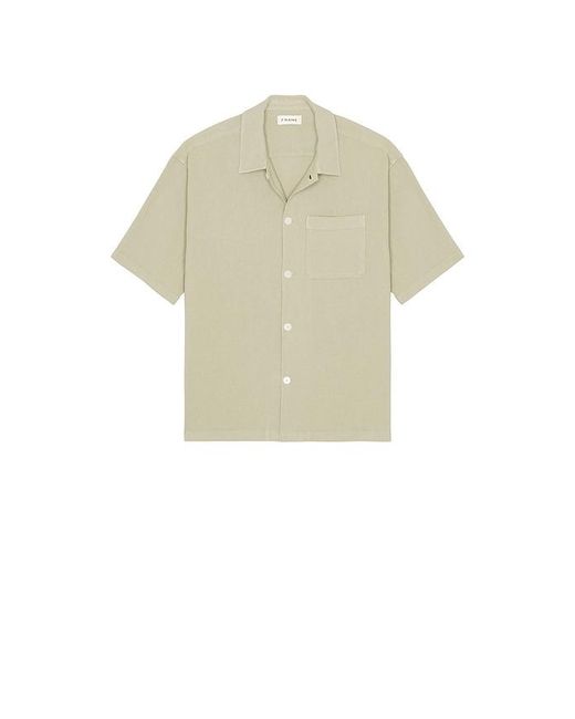 FRAME Natural Open Weave Short Sleeve Shirt for men